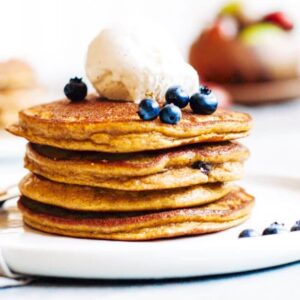 Paleo Pancake Coconut Cream Mixed Berries