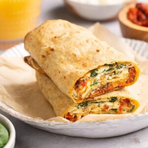 Mushroom & Tomato Omelette Wrap