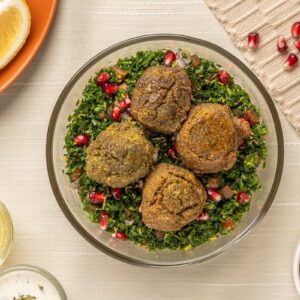 Vegetarian Tabbouleh Falafel Mezze